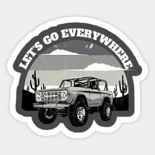 Let's go everywhere Sticker